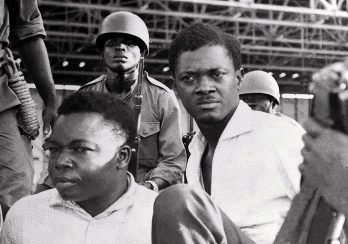 De Congolese premier Patrice Lumumba (rechts) in 1960.
