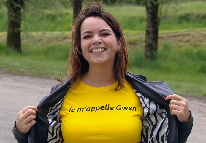 Gwen had zelfs speciaal een T-shirt laten bedrukken.