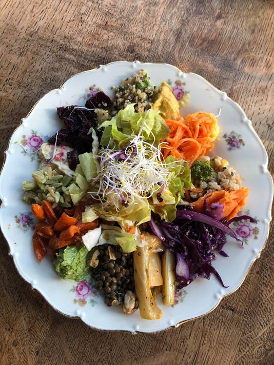 L'assiette de légumes.