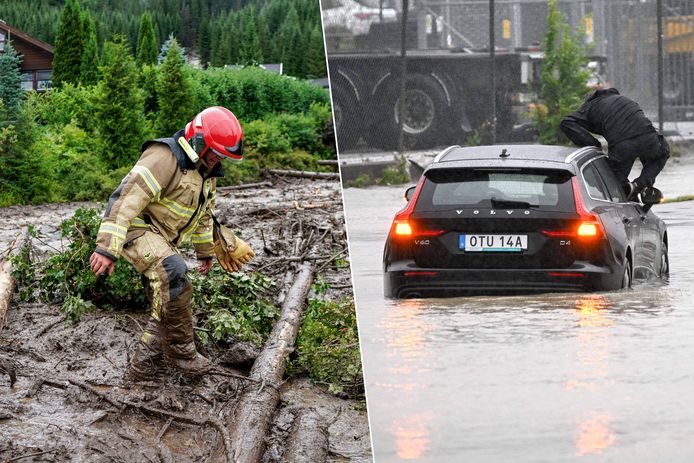 Verschillende Noord-Europese landen, waaronder Noorwegen en Zweden, worden geteisterd door Storm Hans.