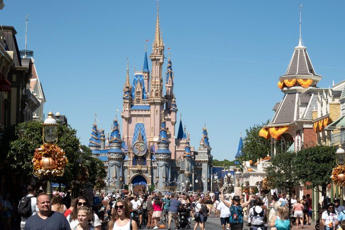 De hoofdstraat in het Magic Kingdom in Disney World in Orland, Florida.