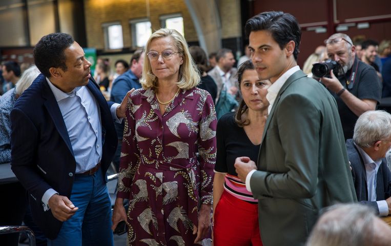 Partijleider Sigrid Kaag zondag tijdens de ledenbijeenkomst van D66 in ’s Hertogenbosch.  Beeld Arie Kievit