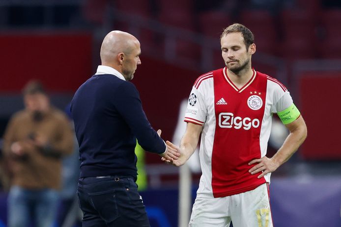 Alfred Schreuder en Daley Blind, twee hoofdrolspelers in alle onrust bij Ajax de afgelopen weken.