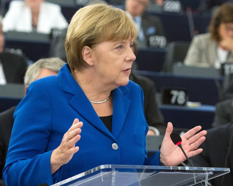 De Duitse bondskanselier Angela Merkel. Beeld EPA