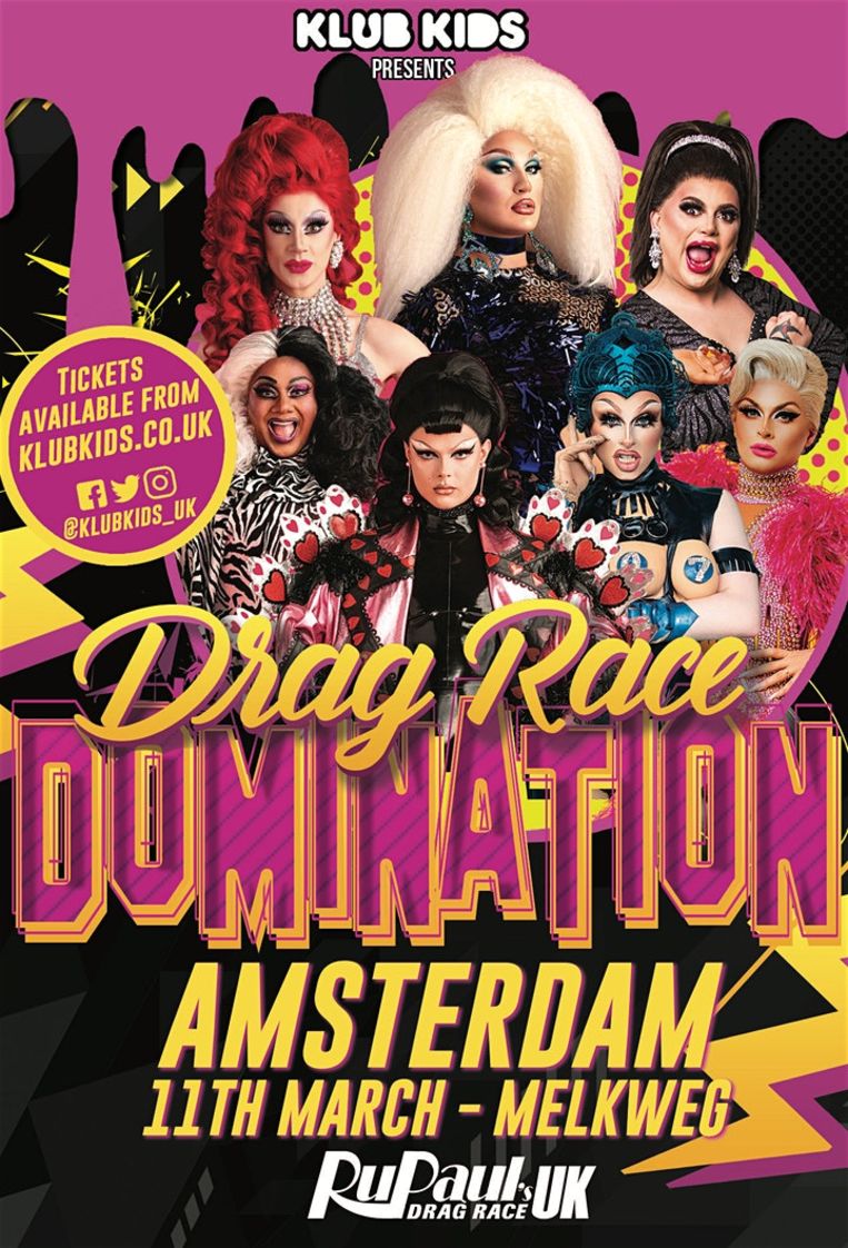 Drag Race Domination in de Melkweg in Amsterdam. Beeld Melkweg