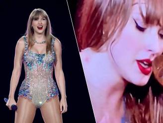 KIJK. “Is dat een zuigplek?” Taylor Swift heeft mysterieuze rode vlek in hals tijdens concert 