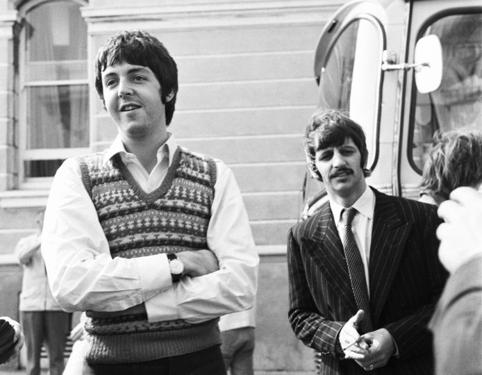 Paul McCartney et Ringo Starr en 1967.