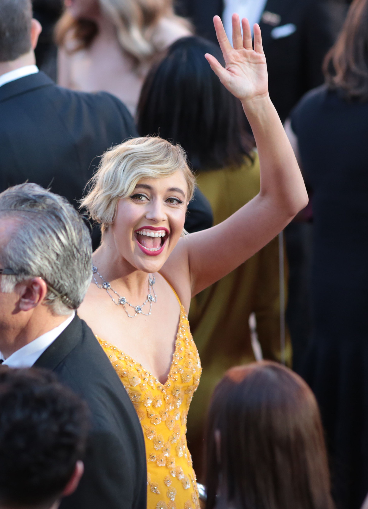 Greta Gerwig op de Oscars. Beeld AFP