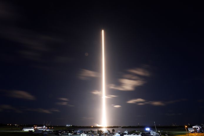 De Inspiration4 van SpaceX wordt gelanceerd.