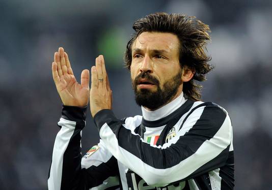 Andrea Pirlo tijdens Juventus - Atalanta in 2012.