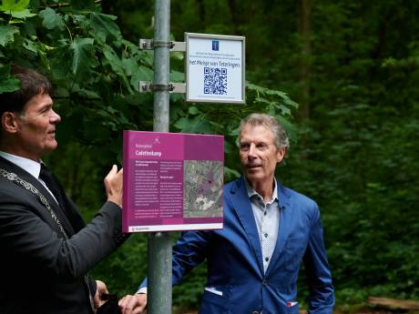 Gestolen bordje ‘Meisje van Teteringen’ nog spoorloos, initiatiefnemer plakt QR-code op paal: ‘Mij houden ze niet tegen’