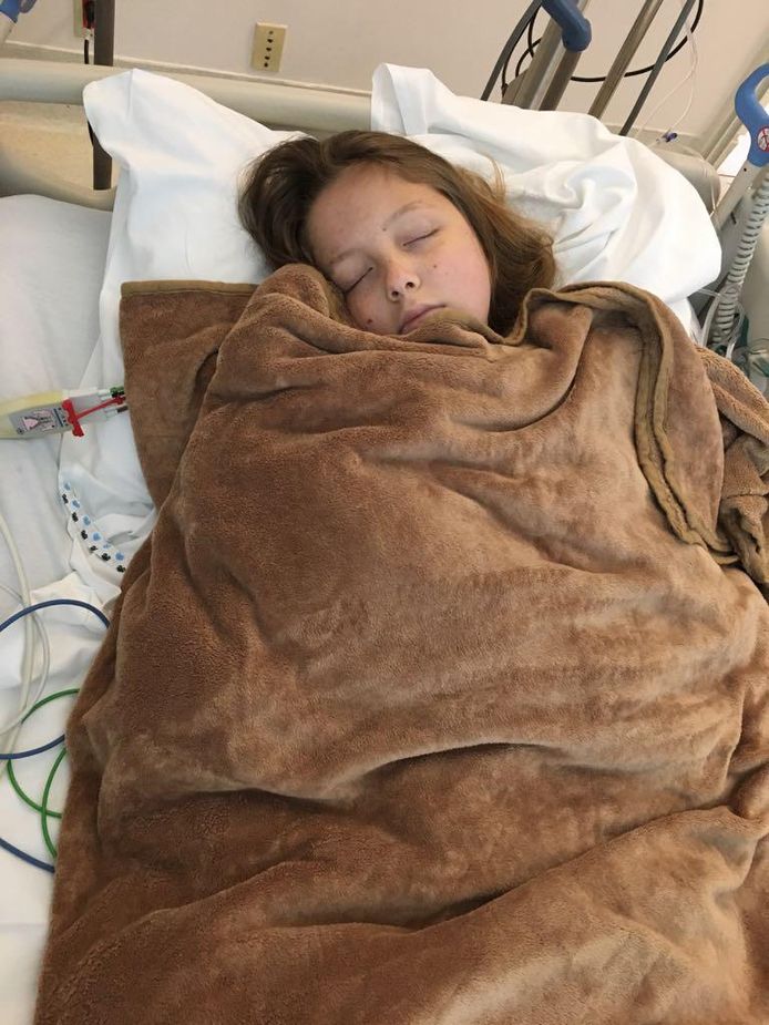 Maithili vanmiddag in het ziekenhuis.