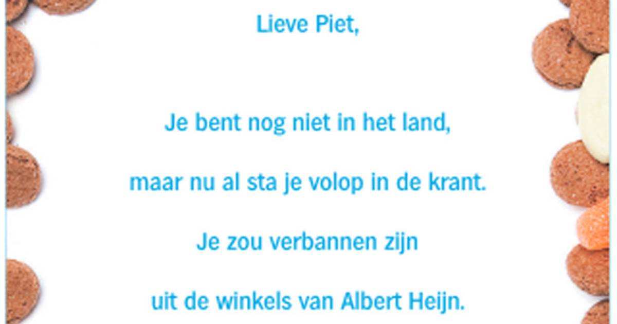 Fietstaxi laten vallen rijk Albert Heijn schrijft gedicht aan Zwarte Piet | Binnenland | AD.nl