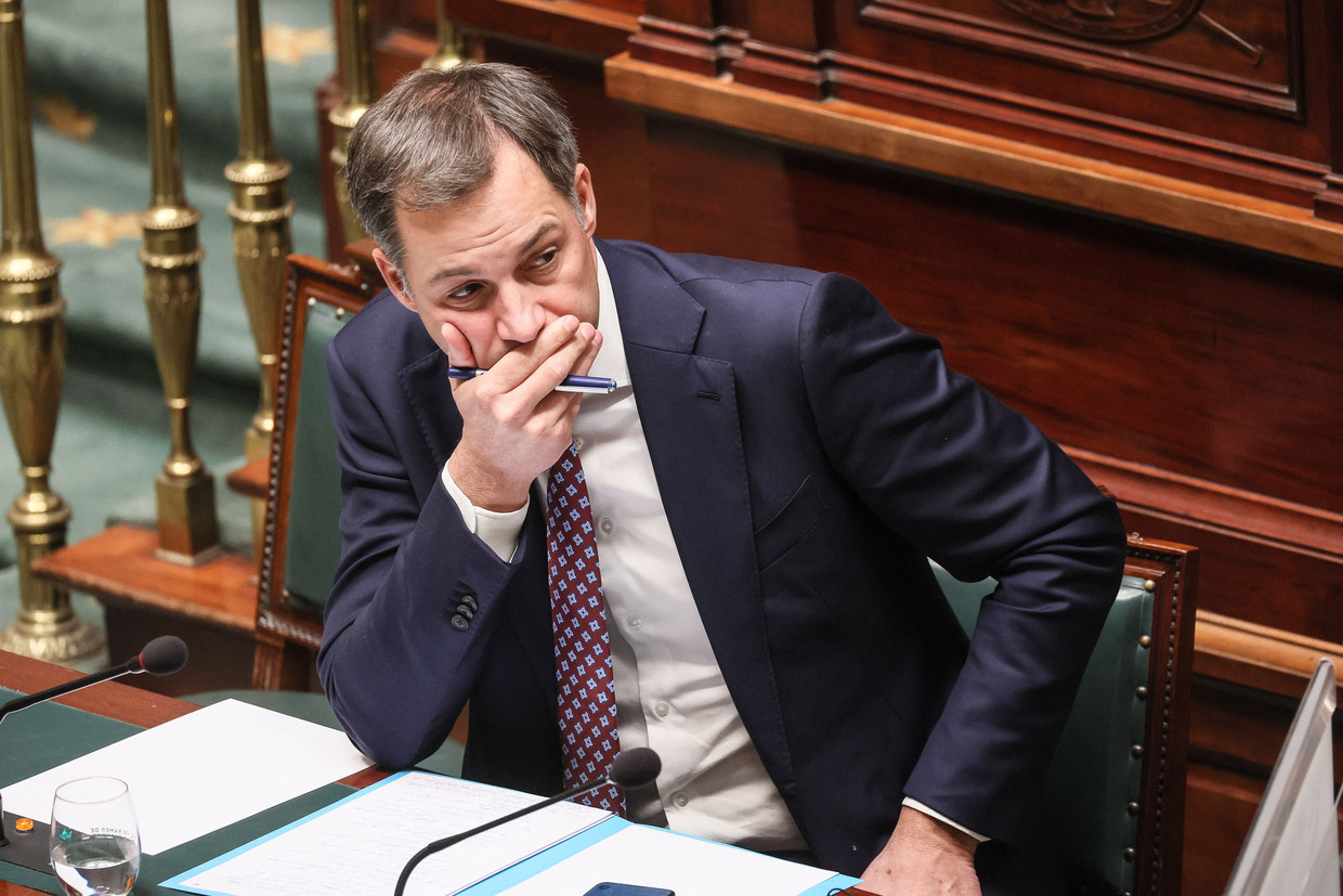 Premier De Croo in de Kamer Beeld AFP