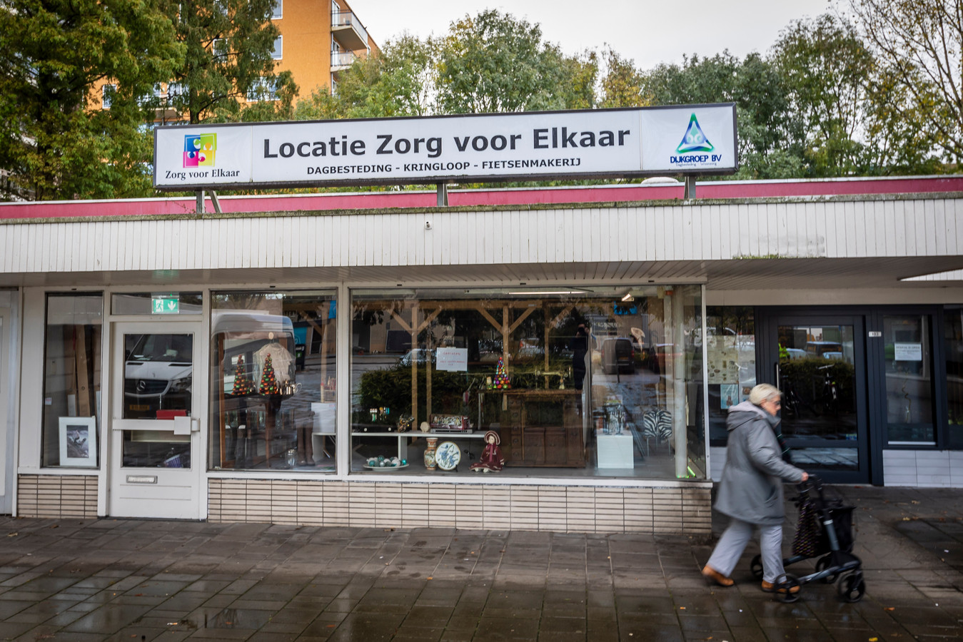 Kringloopwinkel Zorg voor Elkaar van Dijkgroep Woonzorg, waar de bewoners dagbesteding volgden.