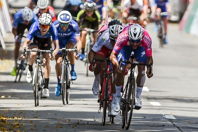Gaviria op weg naar zijn derde zege.