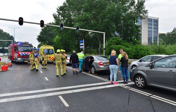 Botsing op de Afrikaweg in Zoetermeer