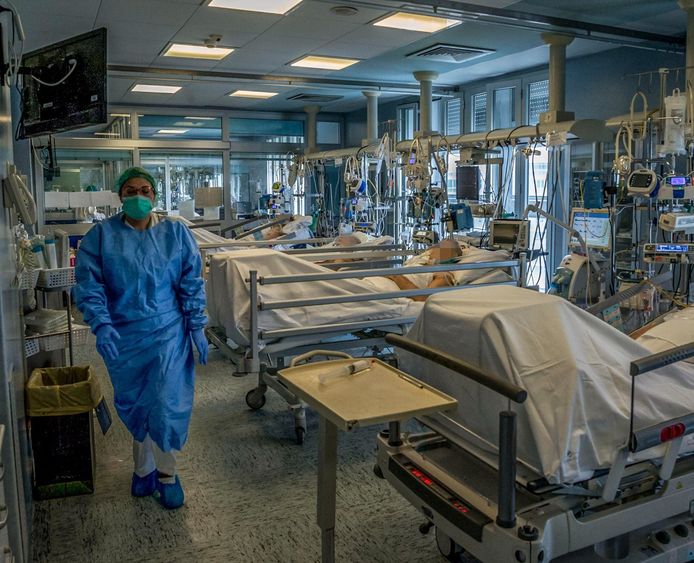 De intensive care van het ziekenhuis in Cremona nabij Milaan