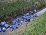 Grote hoeveelheid drugsvaten in sloot gedumpt in Hank