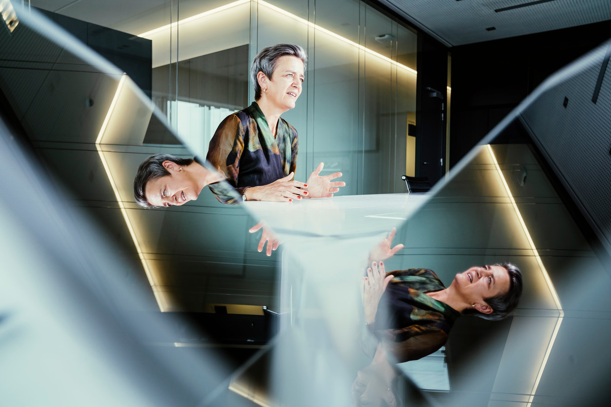  Europees commissaris voor de Mededinging Margrethe Vestager had de Amerikaanse zoekgigant een boete van 2,4 miljard euro opgelegd voor het onterecht bevoordelen van zijn eigen winkelvergelijkingsdienst.   Beeld © Stefaan Temmerman