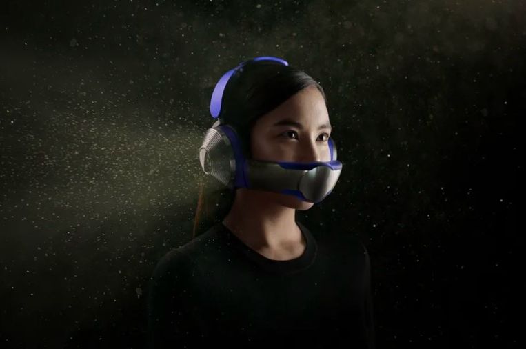 Dyson komt met een koptelefoon die geluid wegfiltert én de lucht zuivert.  Beeld Dyson