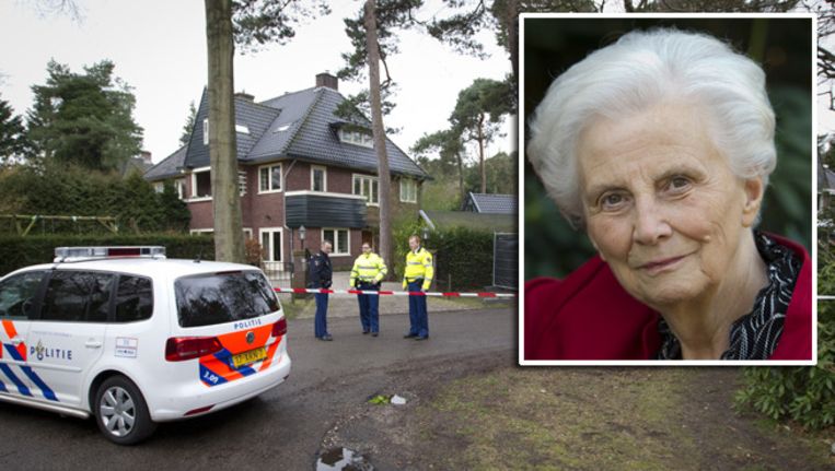 Politie in februari bij de woning van Els Borst aan de Ruysdaellaan Beeld Archieffoto ANP