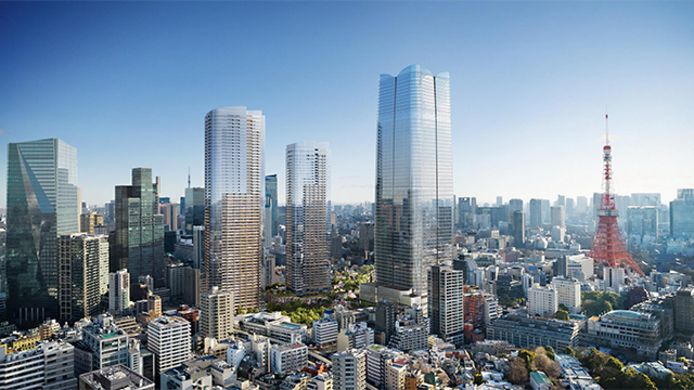 Het Toranomon-Azabudai-project in Tokio.