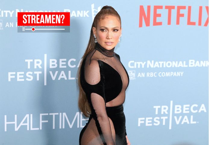 Jennifer Lopez op de première van 'Halftime'