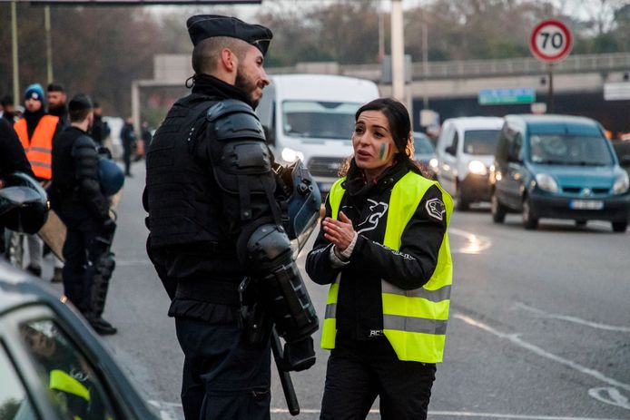 Vanmorgen probeerden actievoerders de ring van Parijs te blokkeren, maar de politie verhinderde dat.