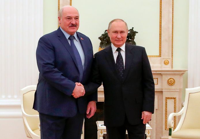 Le président biélorusse, Alexandre Loukachenko et Vladimir Poutine