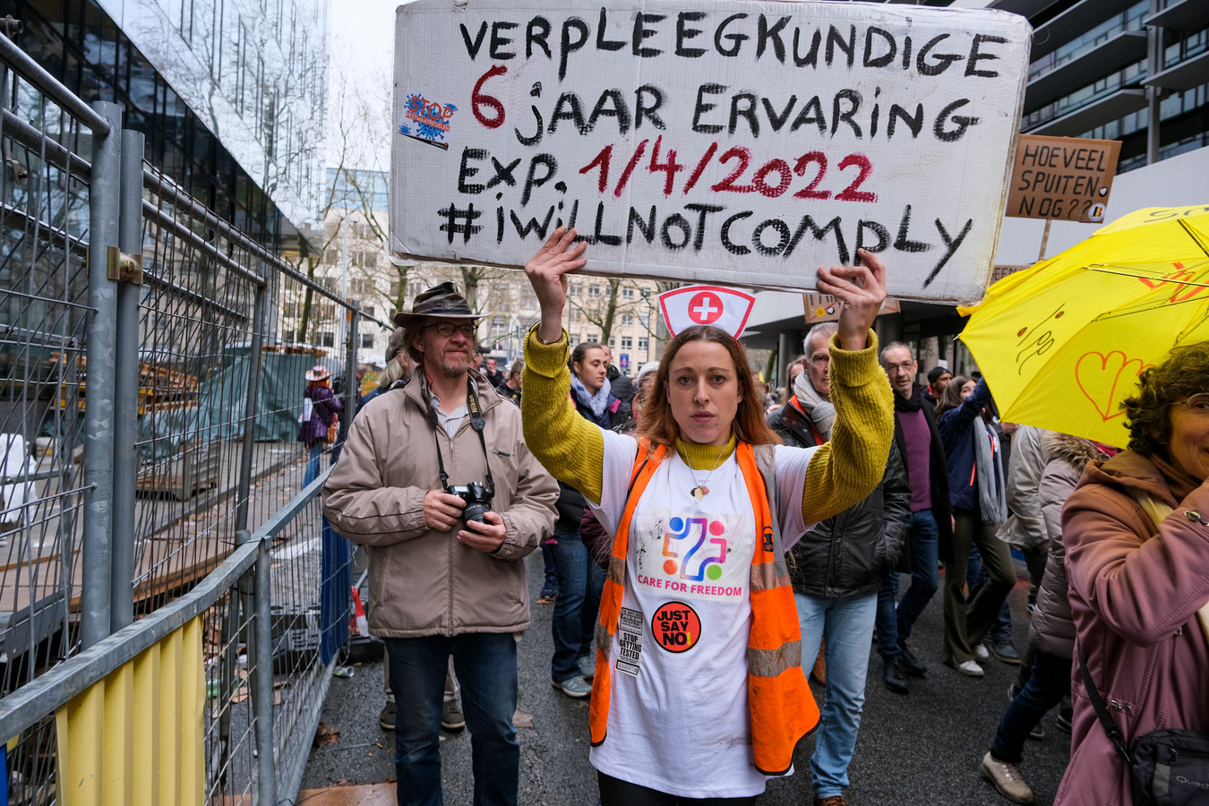 Een beeld van de betogingsmars van afgelopen zondag, in Brussel