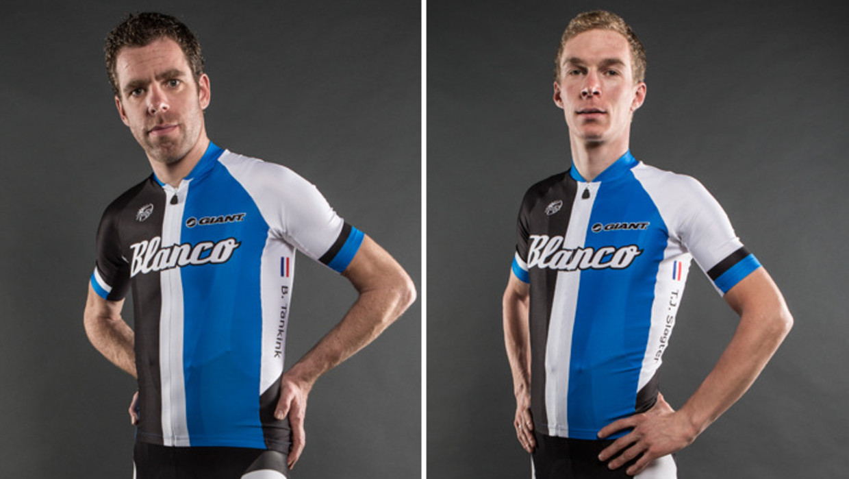 Bram Tankink (links) en Tom-Jelte Slagter. Beeld Blanco Pro