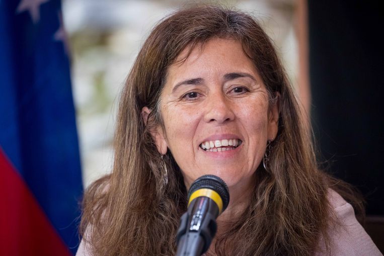 Isabel Brilhante Pedrosa, de ambassadeur van de EU in Caracas. Beeld EPA