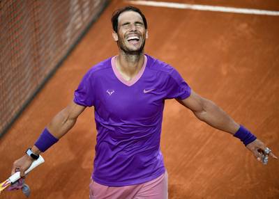 Nadal verslaat Djokovic en wint voor de tiende keer het ATP-toernooi van Rome