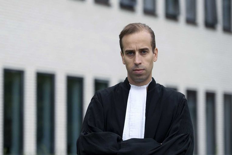 Portret van advocaat Ivo van de Bergh voor de rechtbank van Maastricht. Hij is de raadsman van meerdere verdachten in de Valkenburgse zedenzaak. Beeld ANP
