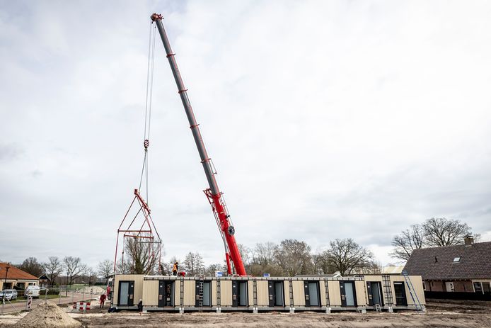De plaatsing van flexwoningen ergens in den lande. Foto ter illustratie.
