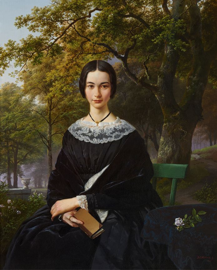 Portret van een onbekende vrouw (1846), ook wel de ‘Mona Lisa van Kleef’ genoemd.