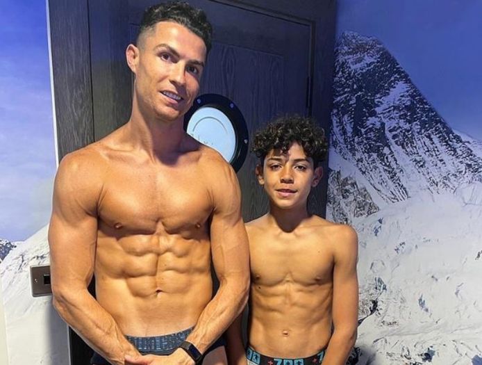 Cristiano Ronaldo en Cristiano Jr.
