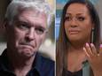 Phil Schofield in gesprek met de BBC, rechts: presentatrice Alison Hammond in This morning.
