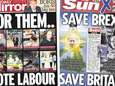 Van “BORIS” in hoofdletters tot “red de brexit, red Groot-Brittannië”: Britse kranten laten voorkeur duidelijk zien