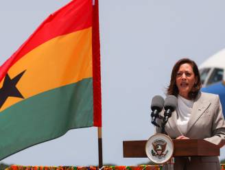 Amerikaanse vicepresident Kamala Harris in Ghana aangekomen