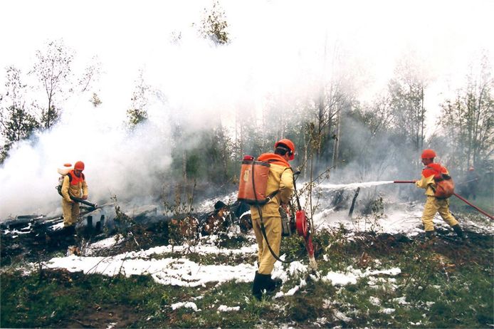 Archiefbeeld. Vorig jaar woedden zware bosbranden in het noordpoolgebied. Die worden vaak aangestoken door boeren om land bruikbaar te maken, maar de branden worden steeds vaker oncontroleerbaar als gevolg van hoge temperaturen en harde wind.