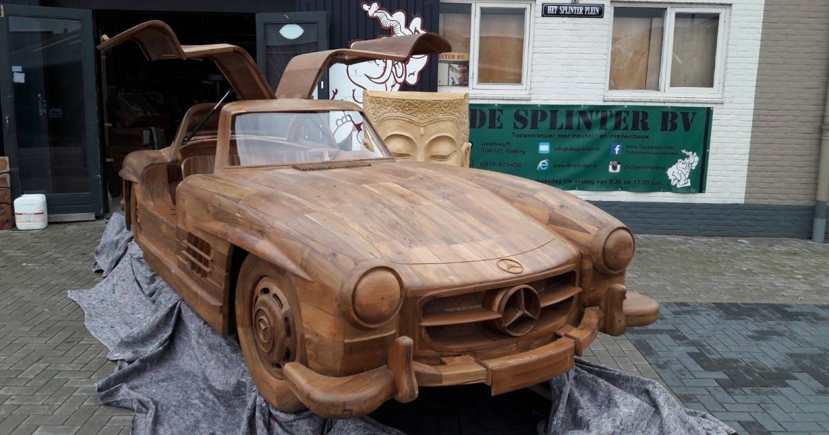 Boos worden ondergeschikt lijn Deze man liet een Mercedes bouwen van hout | Binnenland | AD.nl