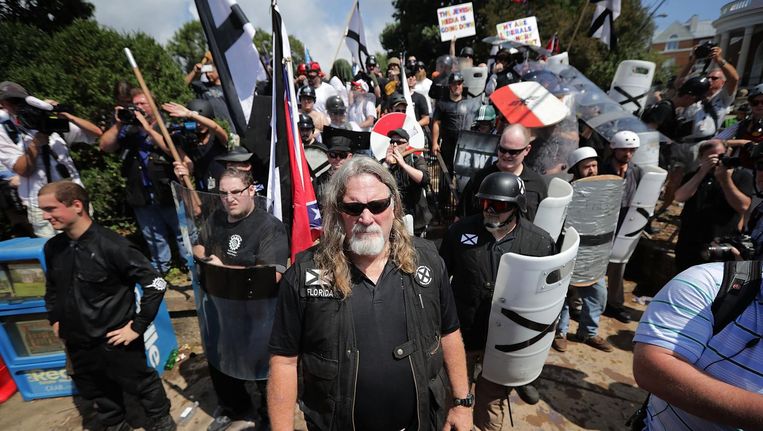 Demonstratie van 'alt-right' in Charlottesville afgelopen weekend Beeld afp