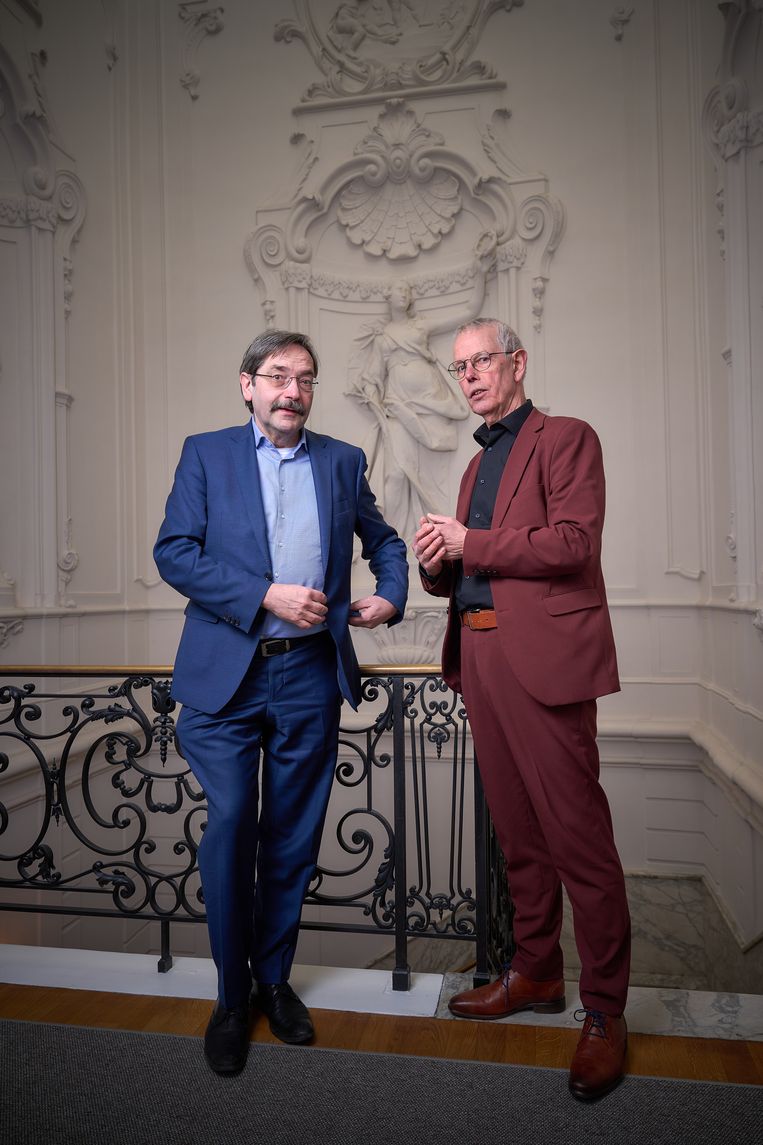Theo Bovens (CDA): ‘Qua uitgangspunten staan we niet ver van elkaar’. Tiny Kox (SP): ‘Als je SP stemt, krijg je alle goede dingen van het CDA erbij’. Beeld Phil Nijhuis