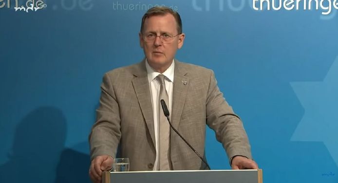 Minister-president Bodo Ramelow van de deelstaat Thüringen.