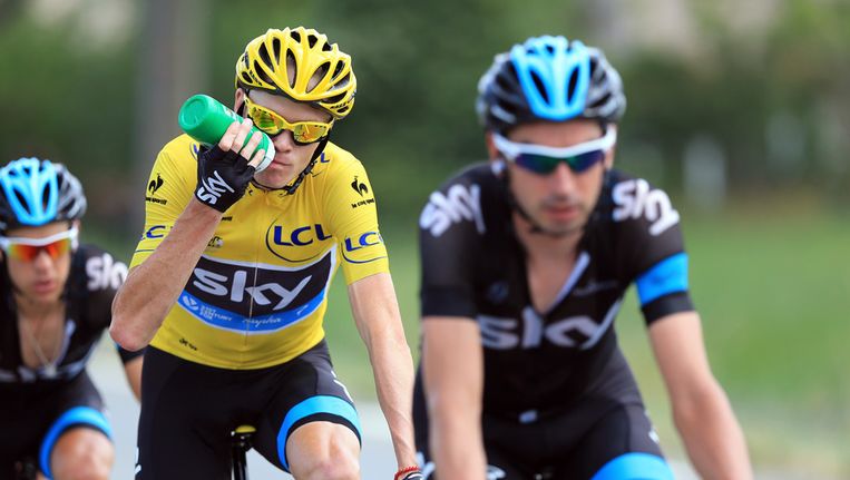 Chris Froome tijdens de 16e etappe van de Tour de France. Beeld getty