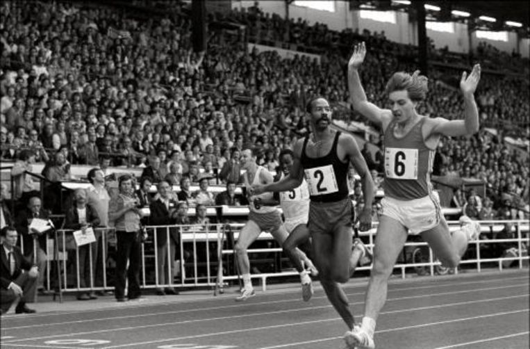 Brydenbach wint de 400m op de eerste Memorial Ivo Van Damme in 1976. Beeld UNKNOWN