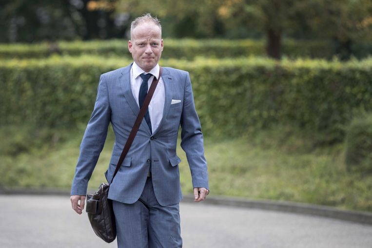 Michael Heemels bij aankomst aan de rechtbank. Beeld ANP