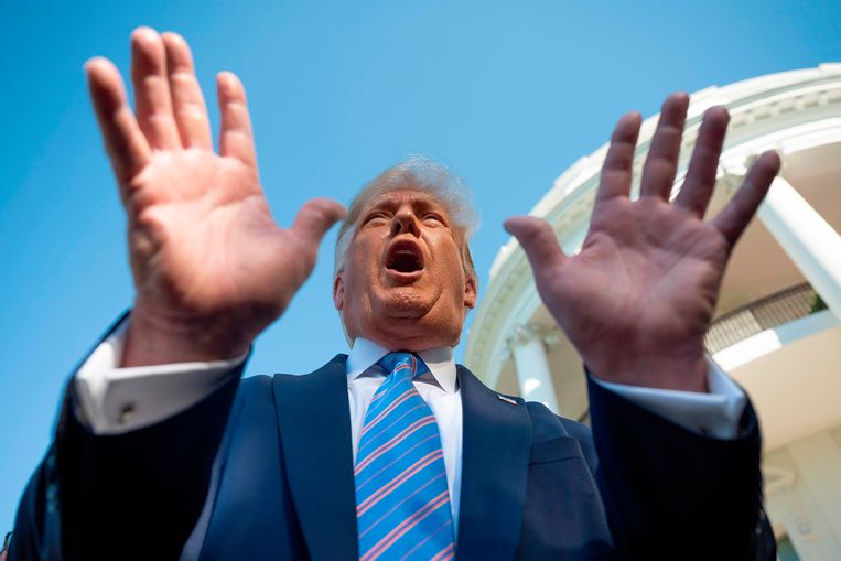 Trump ziet zich als de beschermheer van de Amerikaanse economie. Beeld AFP